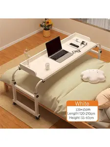【Christmas Gift】Overbed Table With Wheels Overbed Desk Over Bed Desk King Queen Bed Table Overbed Laptop Table Over Bed Table With Wheels  Overbed Table With Wheels, Overbed Desk Adjustable Overbed Table With 4 Lockable Wheels And Fenc