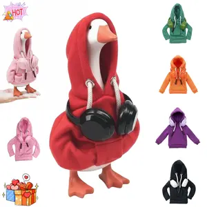Executive Desk Goose Outfits Hoodies for 7 inches Desktop Goose Funny Mini Porch Goose Costume Decor Accessories for Magnetic Desk Geese Statue or Gear Shift Hoodie