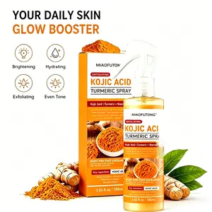 Turmeric Exfoliating Spray, Kojic Acid Niacinamide Brightening Mist, Remove Dead Skin, Smooth Rough Skin, Glow For Face & Body, Perfect Summer Skincare Gift