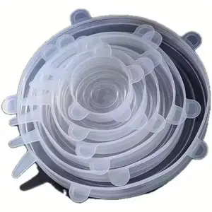 6/12 Pieces of Food Grade Silicone Fresh-keeping Covers, Safe Food Fresh-keeping Covers, Essential for Leak Proof Kitchens