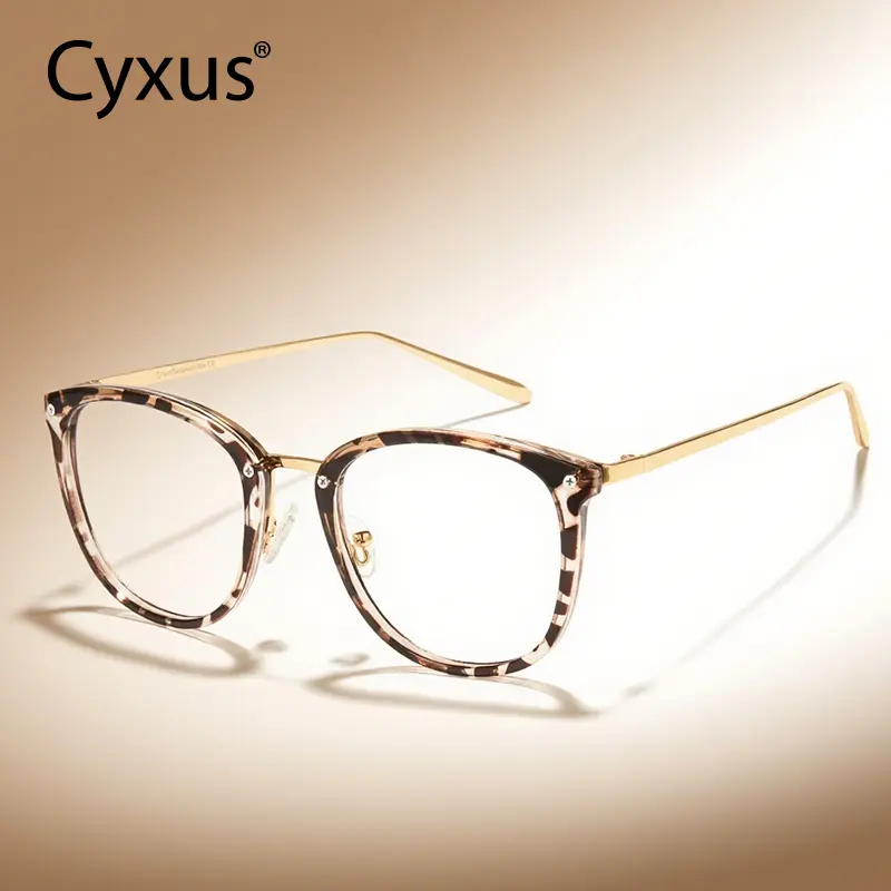 Cyxus Blue Light Blocking Glasses Lightweight Small Face Nose Friendly Cute Metal TR90 Frame Oversized Office/Home/Reading/Computer/Gaming/Photochromic Driving UV Blocking Filter - 8169