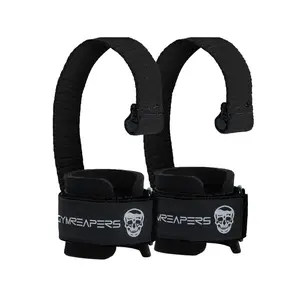 Gymreapers Dowel Lifting Straps with Padded Cuff & Heavy-Duty Polypropylene for Deadlifts Rows & Pull-Ups