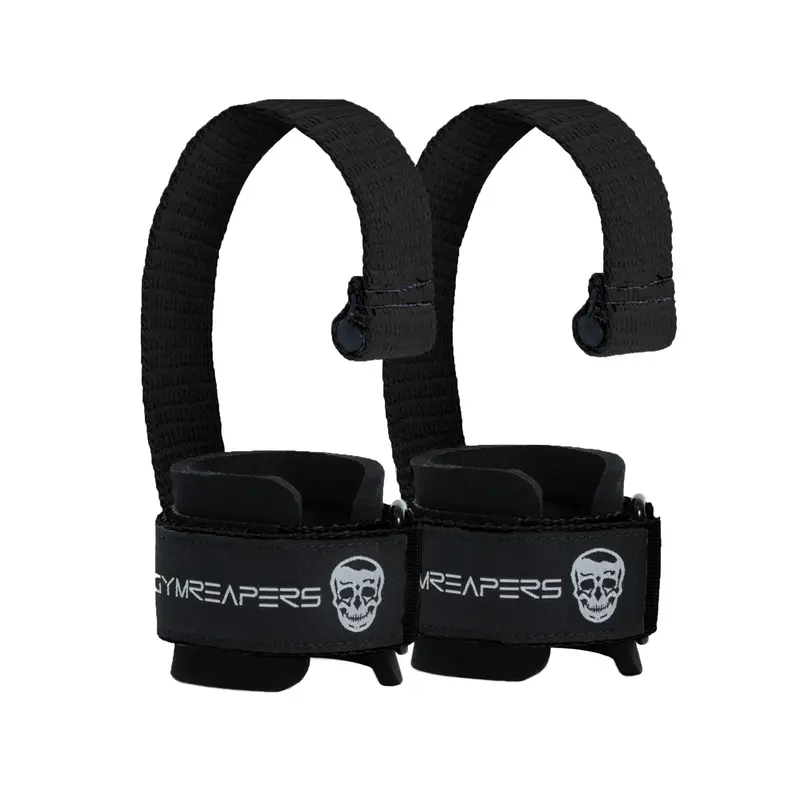 Gymreapers Dowel Lifting Straps with Padded Cuff & Heavy-Duty Polypropylene for Deadlifts Rows & Pull-Ups