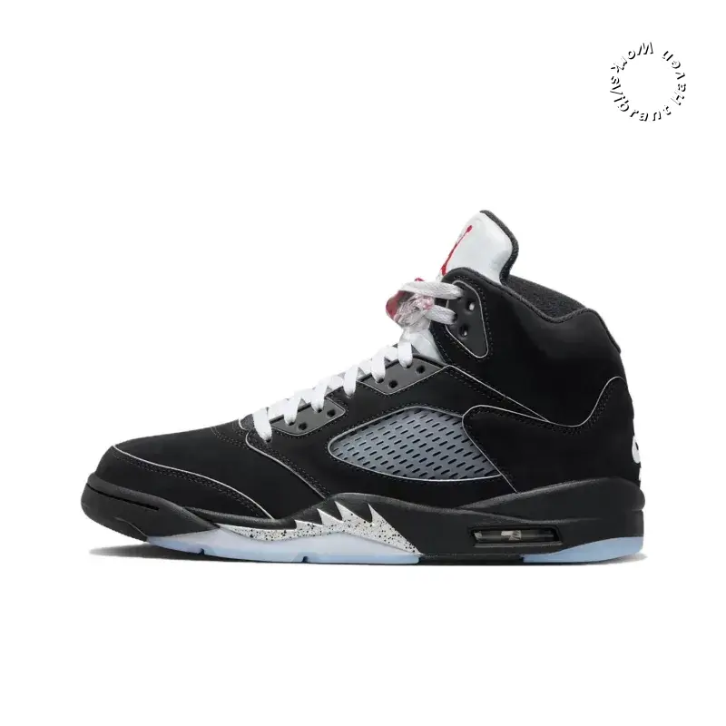 Black Nubuck Leather High-Top Retro Basketball Shoes with Silver Mesh and Icy Blue Translucent Outsole