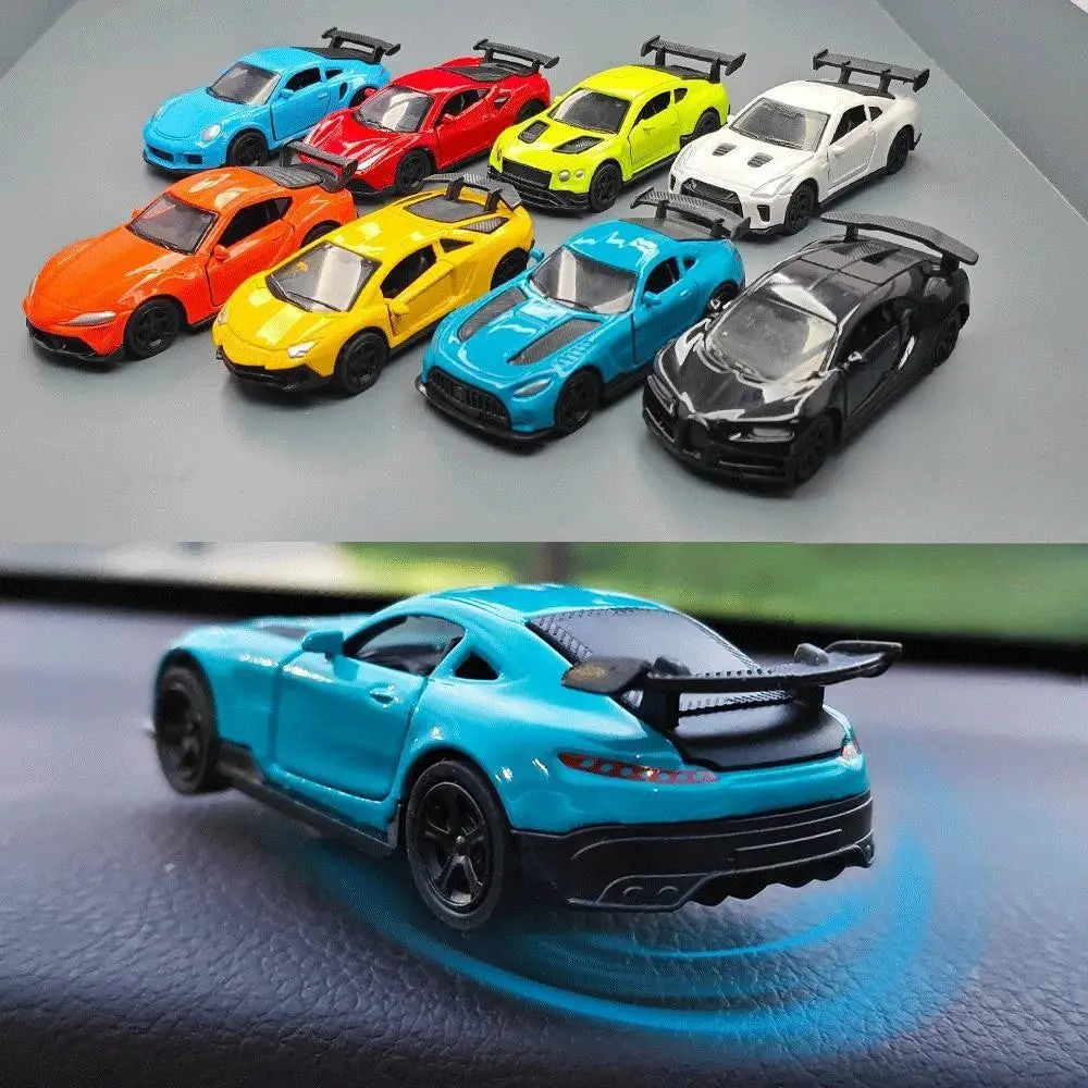360° Rotating Drift Model Toy Vehicle Ornament - Sporty Look, 360° Rotating Drift Action, Durable Safe 3.54x1.57x1.18in Universal Fit Dashboard Decor, Adhesive/Suction Easy-Install Race Car Replica for Auto Enthusiasts Collectors, Ideal Gift for All Ages,