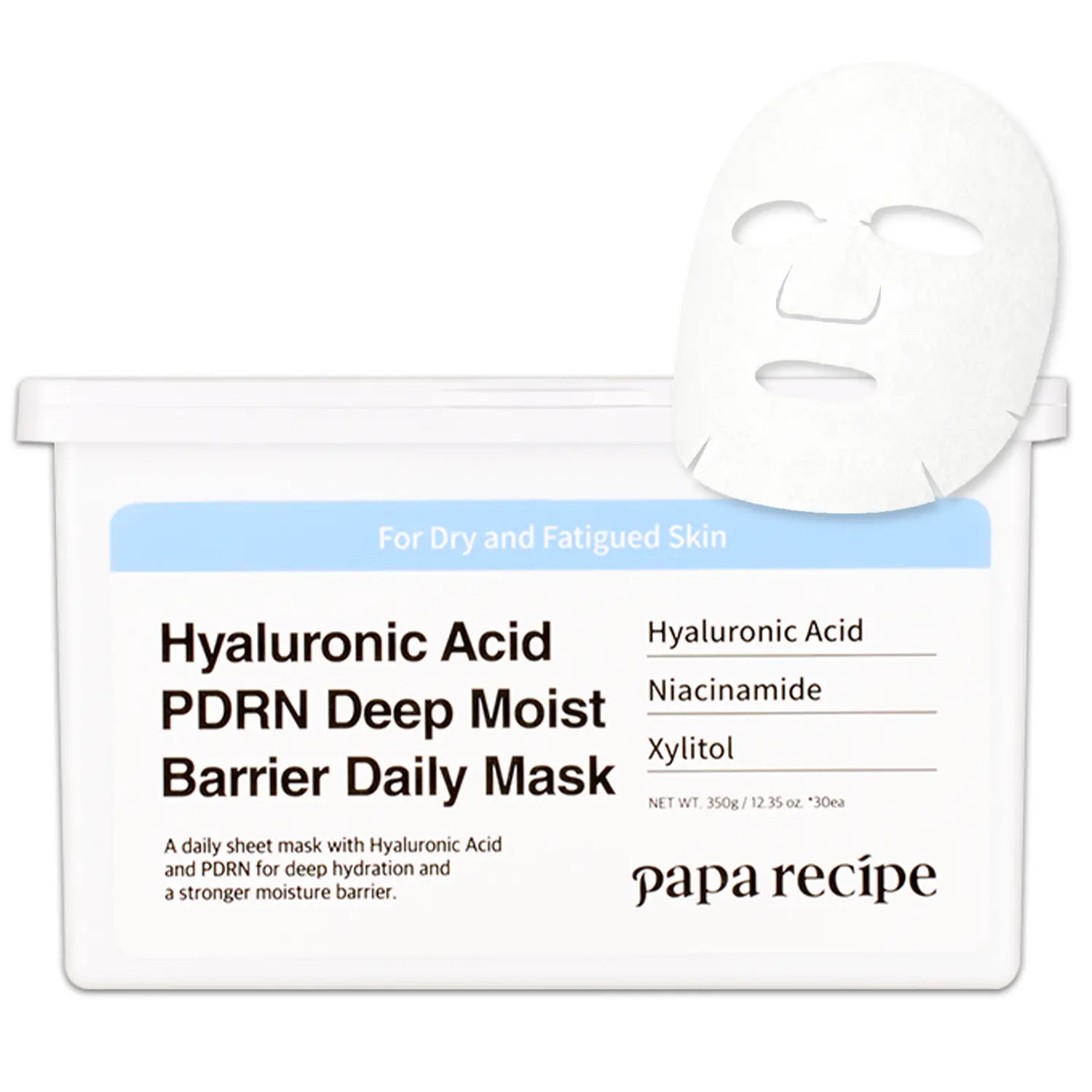 Papa Recipe Hyaluronic Acid PDRN Deep Moist Barrier Daily Mask (30 Sheets)