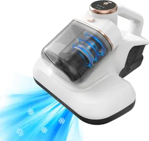 Mattress Vacuum Cleaner - Handheld Vacuum Cleaner with UV-C Lamp and 16 Kpa 500W Powerful Suction, Dual Dust Box with Washable Filter, High Speed Suction, High Heating Technology (Cordless)