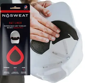 NoSweat Hat Sweat Liner - Patented SweatLock Technology, Lightweight Design, 6 Pack for Golfing, Hypoallergenic, Instantly Absorbs Sweat, Protects against makeup stains