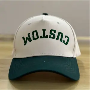 Custom Upside Down Text Hat, 5 Panel Two Tone Embroidered Hat, Snapback Trendy Hat, Make Your Own Personalized Hat, Rally Baseball Cap, Gift