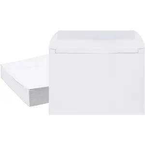 7.5x5.5 Inch Invitation Envelopes, 50 count Self-Seal for Invitations A7 Self Seal for Weddings Thank You Card Photos Postcards Birthday Greeting Cards Mailing, White