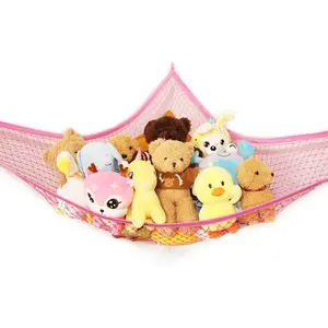 Pink Stuffed Animal Net or Hammock, Toy Hammock, Teddy Bear Hammock, Jumbo Stuffed Animal Storage Net! XWG Light Organiser Hangable Room Plastic Set Pet