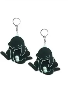 Creative Pull Egg Cat Keychain Pendant, Prank Cat Interactive Keychain, Rotatable Acrylic Bag Pendant, Fun and Unique Accessory, Cute Keychain, Silent Fidget Keychain