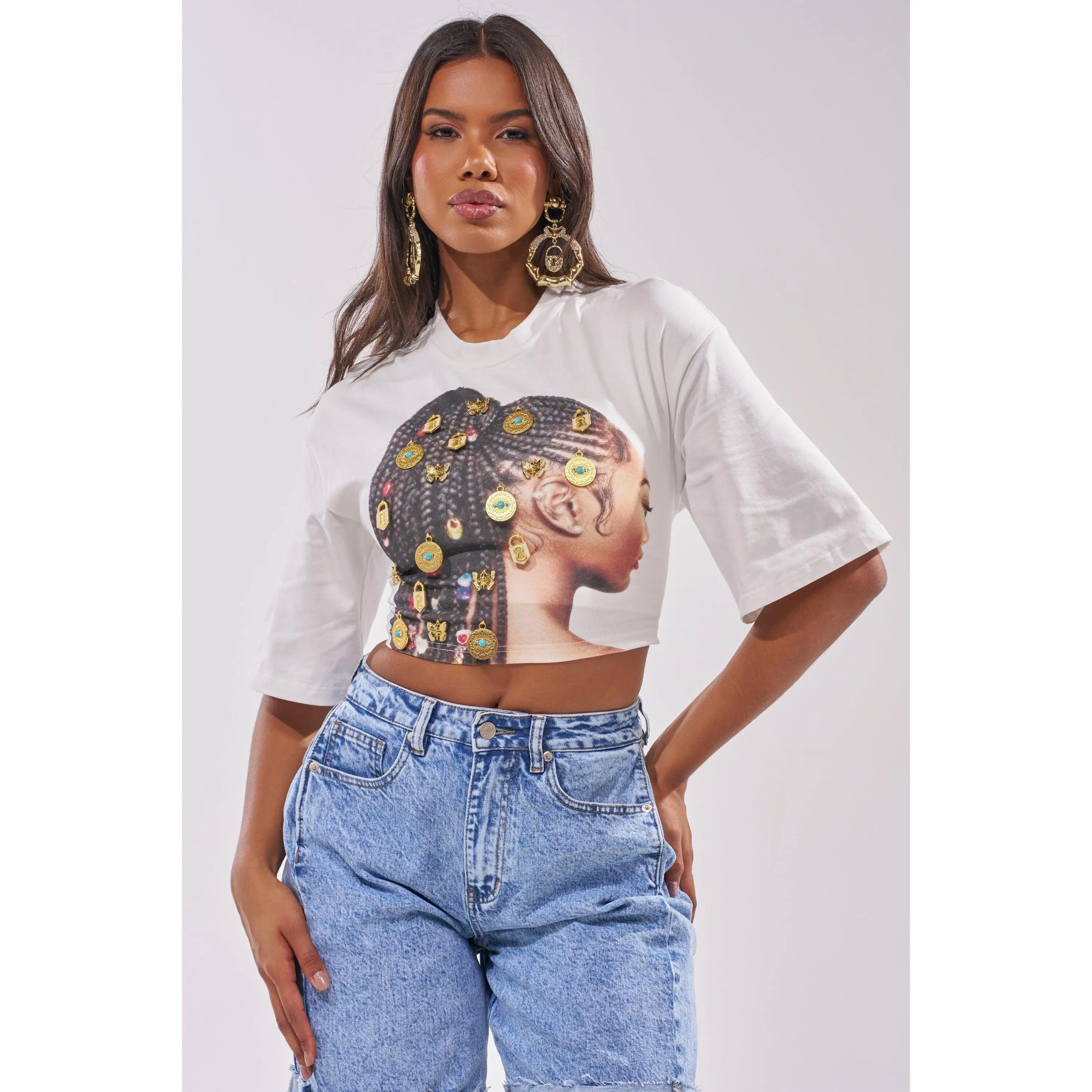 LOCKED AND LOADED EMBELLISHED TEE LOCKED AND LOADED EMBELLISHED TEE
