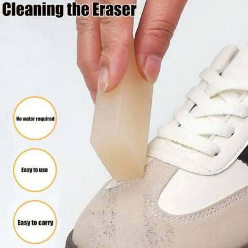 Shoe Cleaner Brush No Water Needed Powerful Cleaning Suitable for Suede Shoes Boots Portable Ergonomic Design Back to School Essential Non-Electric Sneaker Eraser Rubber Eraser