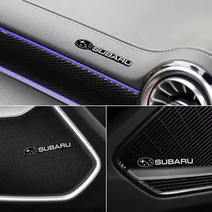 3D Car Stickers Aluminum Emblem Interior Speaker Audio Badge for Subaru Forester Impreza Legacy Outback Wrx Sti Crosstrek Car Interior Decorative