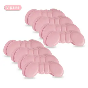 EMPTAN 8 Pairs Heel Grips Liner Cushions Inserts for Loose Shoes, Self-Adhesive Heel Pads for Shoe Too Big Men Women, Stop Heel Slip and Blister, Foot Care Protectors