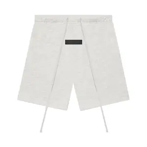 Trendy Men's Grey Oversized Sweat Shorts Casual Drawstring Streetwear Lounge Shorts Summer Aesthetic Fit Vibe Must Hav