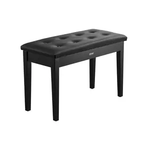 【Summervibes】Duet Piano Keyboard Bench Storage Padded Chair Wooden Vanity Bookcase Stool