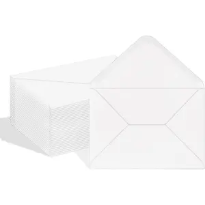 A7 Envelopes 100 Pack White 5x7 V Flap Invitation Envelopes for 5x7 Photos,Cards, Birthday, Weddings, Graduations, Announcements, Baby Shower 5.28 "x 7.13"(white)