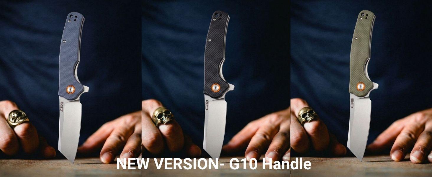 CJRB CRAG Tool Knife J1904 with AR-RPM9 Steel and Black PVD Blade Carbon Fiber Handle, Camping Folding Knives for Outdoor, Everyday Carry and portable multipurpose knives, tactical knives