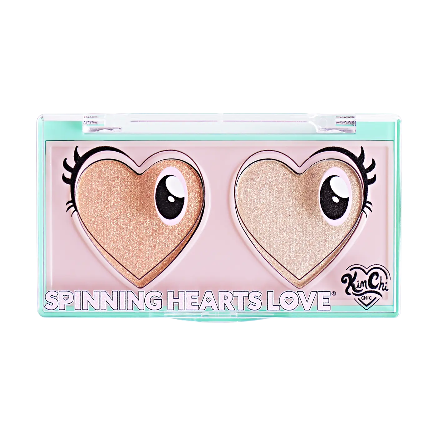 KimChi Chic Beauty Spinning Hearts Duo Eyeshadow - 2 Matte Shades, Easy to Blend, Cosmetic Makeup