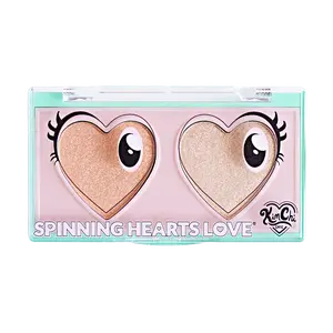 KimChi Chic Beauty Spinning Hearts Duo Eyeshadow - 2 Matte Shades, Easy to Blend, Cosmetic Makeup