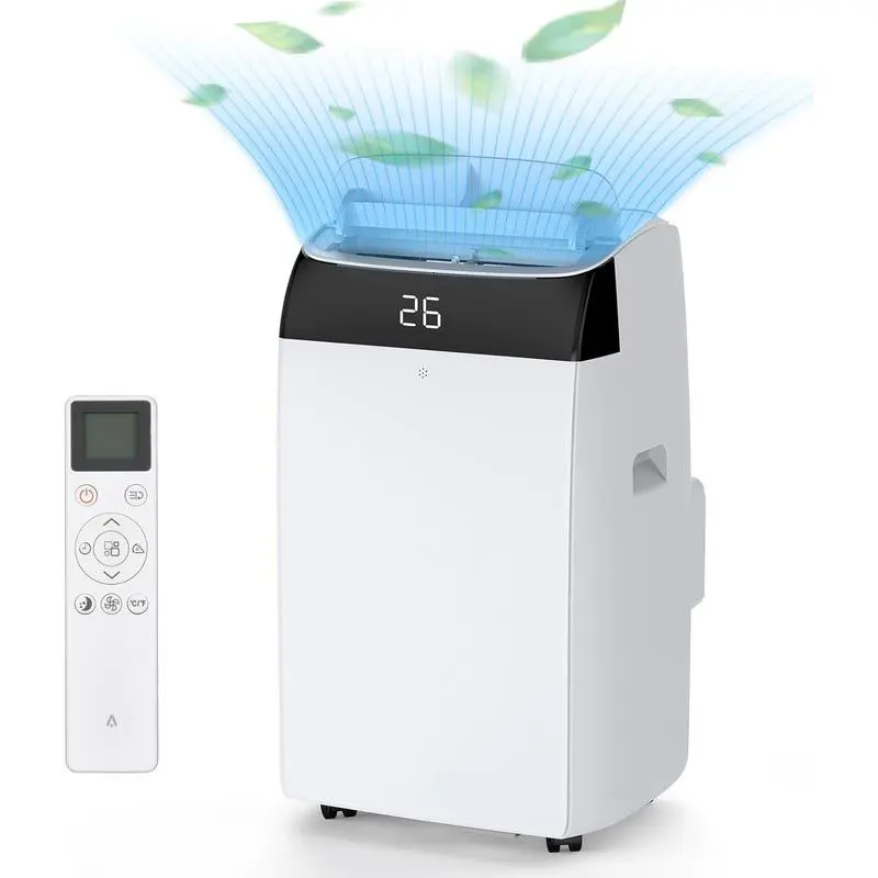 Gaomon 12000 BTU Compact Portable Air Conditioner - 3-in-1 Mobile AC Unit/Portable Aircon (Cooling, Dehumidifier, Fan), Digital Display, Sleep Mode, Timer, Hose, Remote, Kit Includes Easy Window Installation, Cools 350 Sq.ft Residential/Small Biz Bedrooms