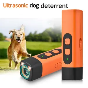 Professional Sonic Emitters Dog Training Tool Dog Bark Deterrent Device with LED Flashlight, 30ft Range Anti Bark Barking Dog Silencer,Rechargeable Portable dog barking stopper