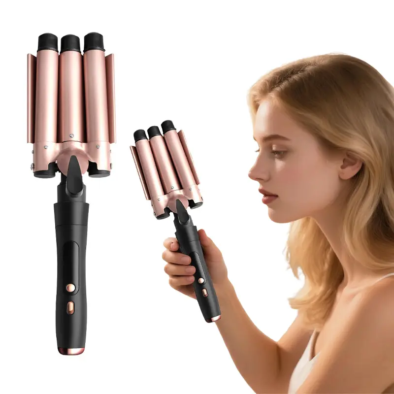 5-in-1 Curling Iron Set Interchangeable Barrels Wave Iron & Straightener Hair Wand Curler for Women Beach Waves Instant Heat Hair Waver Set