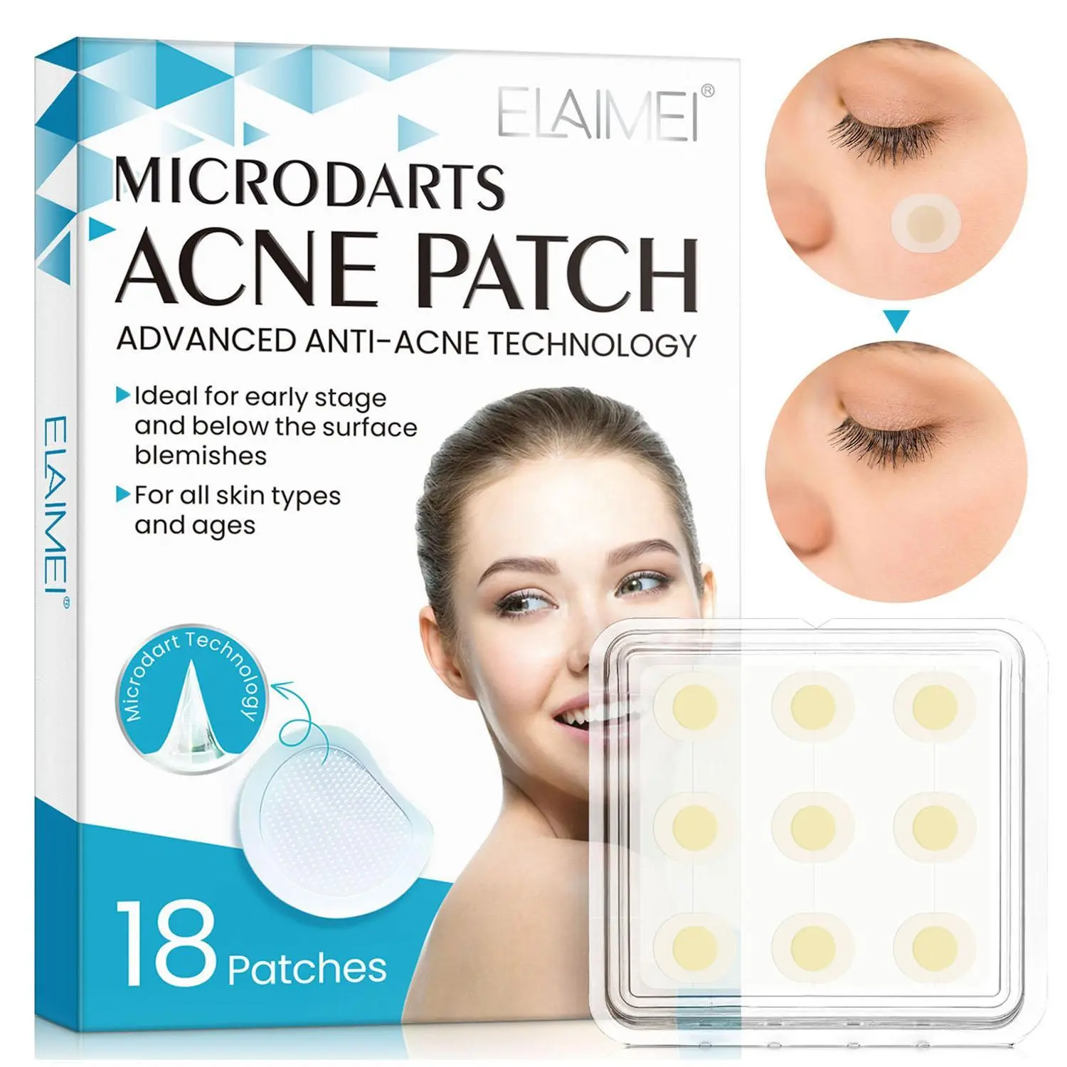 Hydrocolloid Microneedle Acne Patches, Invisible Acne Treatment Patches, Skin Care Products for Women & Men