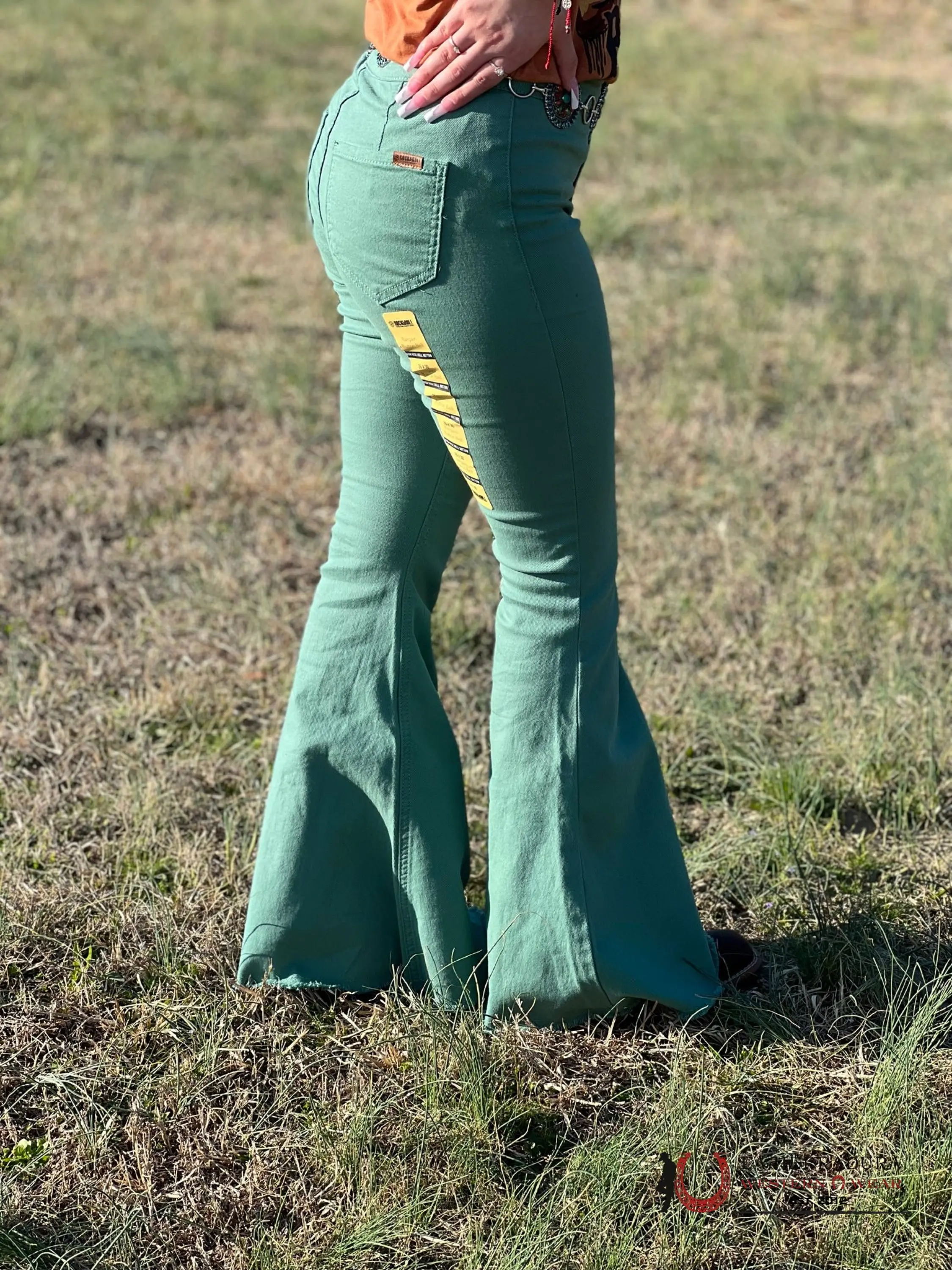 ROCK & ROLL JADE ARMY GREEN BUTTON FLATE BW6PD03537