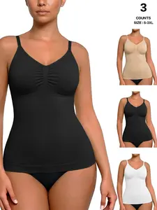 Camisole Tops Womens Shapewear Tank Top Tummy Control Cami Tanks Seamless Womenswear Spaghetti Strap Underwea Basic Comfort #Summervibes Abdomen Bodysuit Body Shaping Underwear