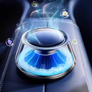 Smart Car Air Fresheners Diffuser 5 Ambient Light & Mist Car Fragrance, Auto On/Off, Adjustable Concentration with Two fragrance, Lasts for 5 months, Sandalwood and Pine