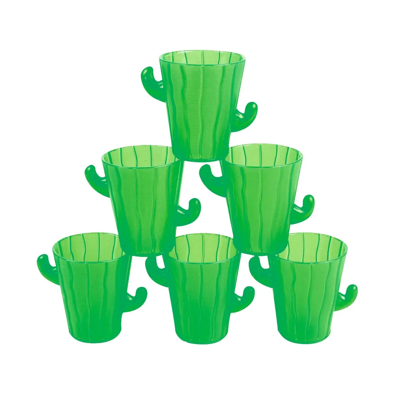 Cactus BPA-Free Plastic Shot Glasses - 12 Ct., Party Favors, Cute Shape