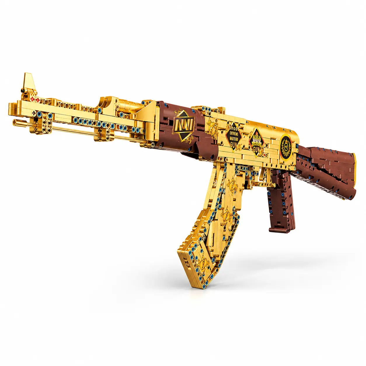 35in Jurassic Theme Building Block Gun Set (1,548 Pieces) - STEM DIY Build Toy, Tactical Cooperative Creative Play, Building Block Sets for Ages 12+, Outdoor Activity Enthusiasts, Excellent Gift Choice Blasters