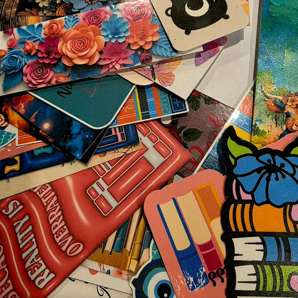 All the Bookmarks -Laminated Assorted Designs Featuring Colorful Flowers, Cosmic Scenery, and Unique Themes for Book Lovers