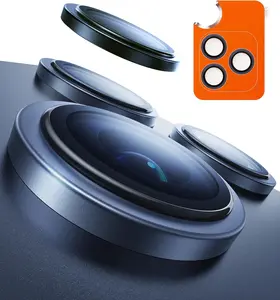 TORRAS 3-Year Ultimate Durability for iPhone 17 Pro Max/17 Pro Camera Lens Protector-1:1 Invisible Fit & Ultra Clarity, Military-Grade 9H+ Aerospace Glass Anti-Scratch Easy Installation,Silver