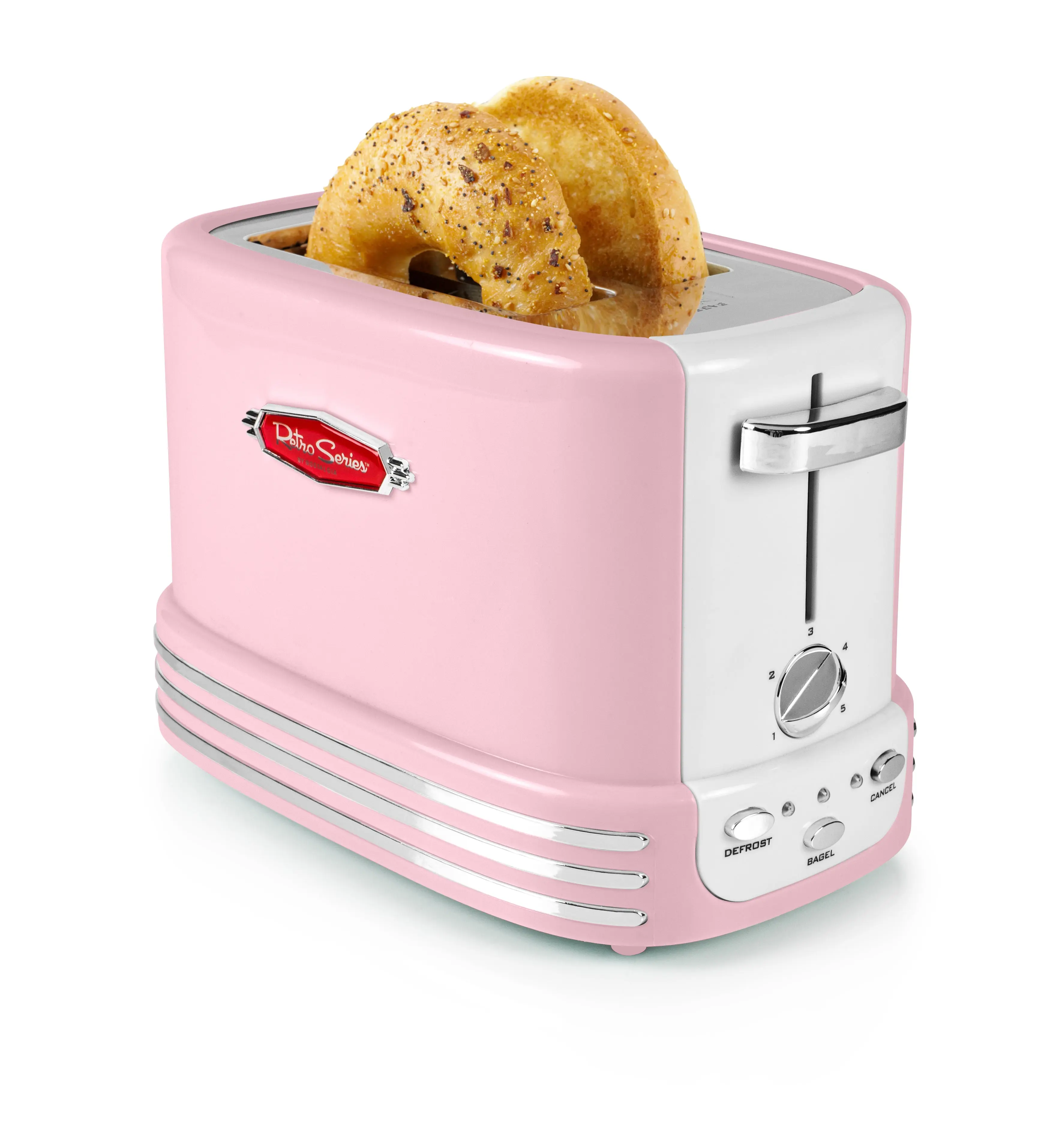 Retro 2-Slice Toaster, Pink