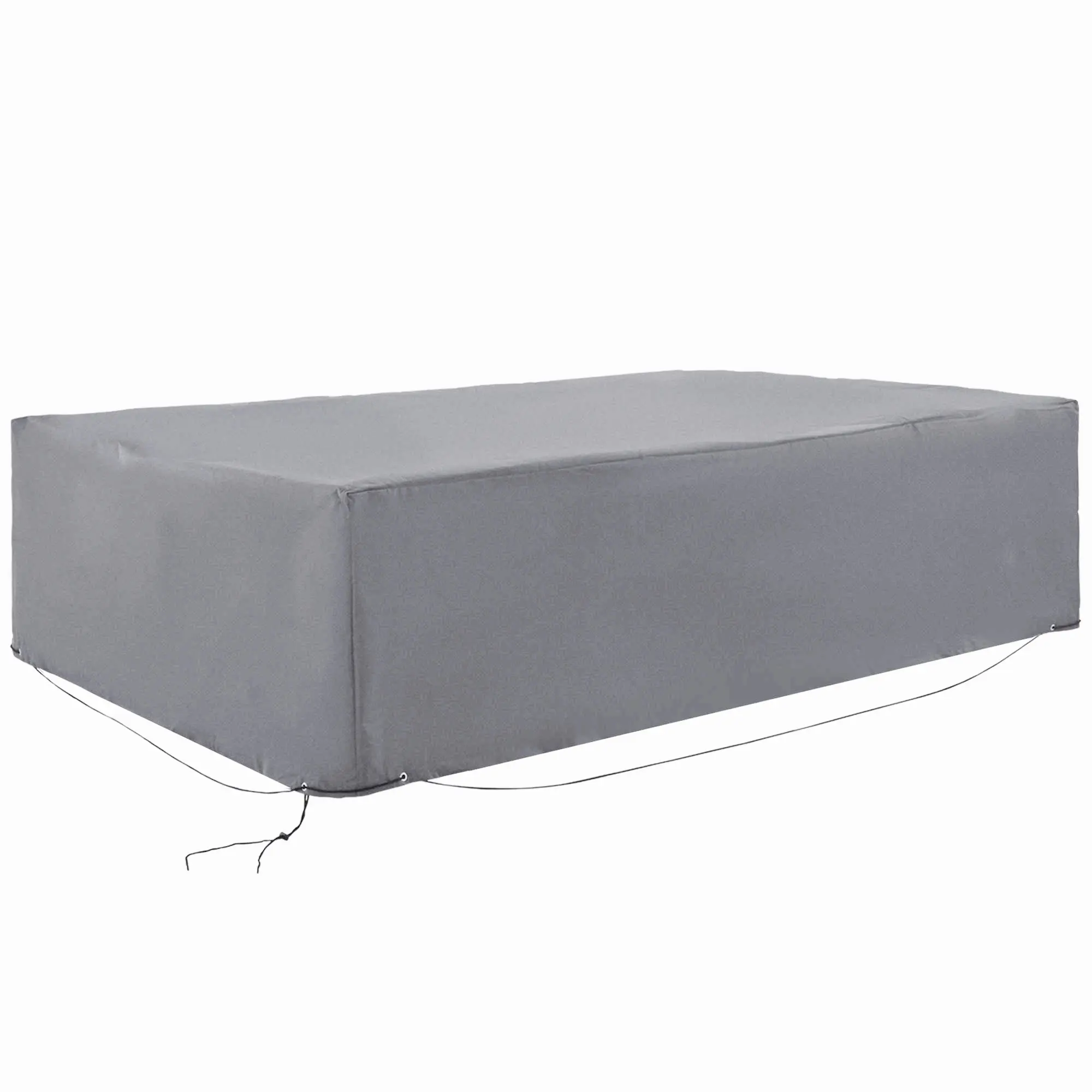 Outdoor Sectional Sofa Cover (97x65x26 in), Heavy-Duty Oxford Fabric with PE Waterproof Coating, All-Season Protection for Wicker Rattan Metal Patio Furniture, Adjustable Drawstring Weatherproof Cover