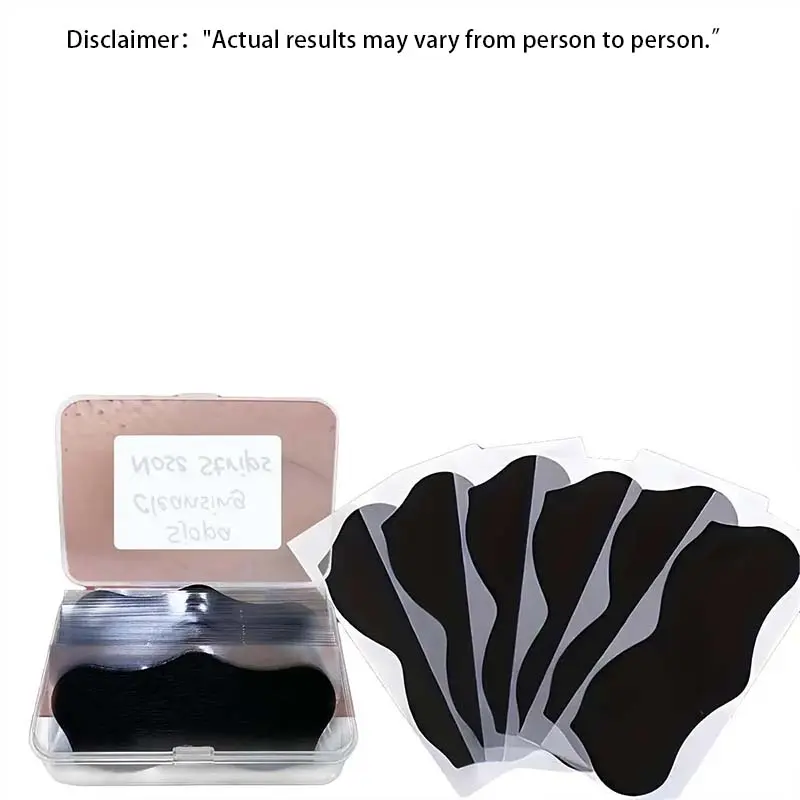SJOPA 50 Piece Nose Strips Charcoal Cleansing Strips for All Skin Types Men Women Aloe Vera Enriched Scented Daily Soothing Aroma Acne Care