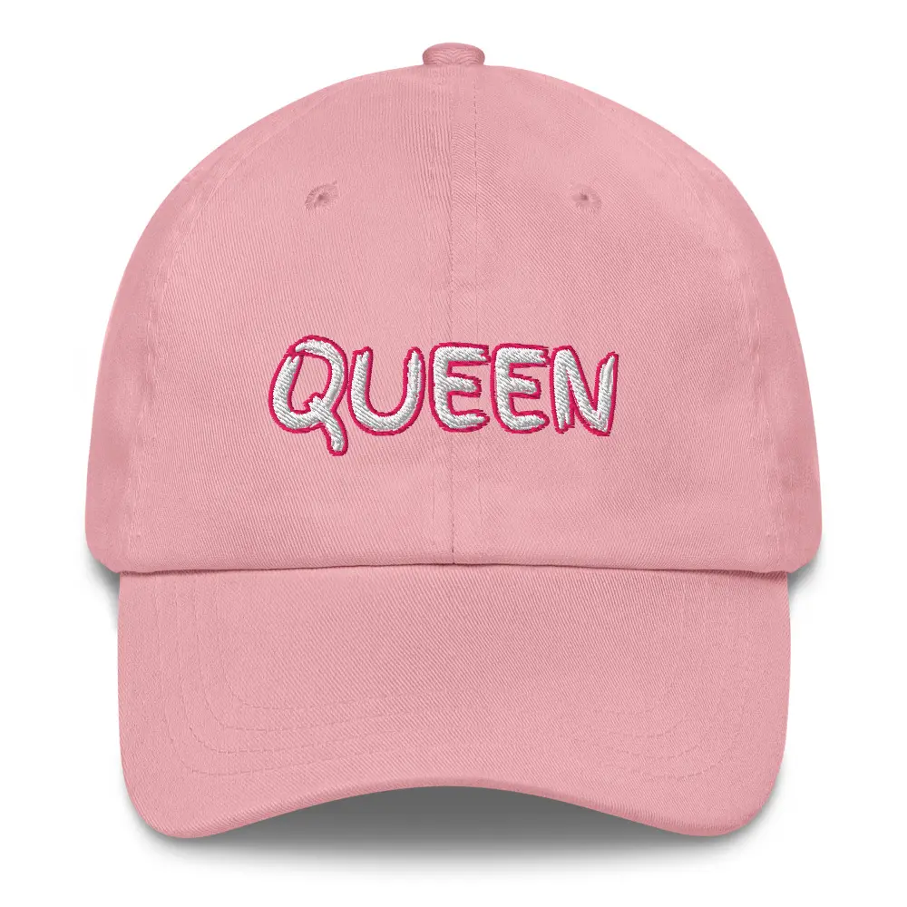 Women's Structured Embroidered Hat with Curved Brim, Adjustable Strap, and Matching Crown Detail for Everyday Outfits, Baseball Cap, Bold ‘Queen Embroidery, Casual, Female, Durable