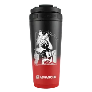 CherriGlitch Original 26oz Ice Shaker - Red Black Ombre