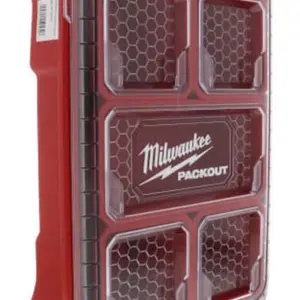 Milwaukee PACKOUT 5-Compartments Small Parts Organizer 48-22-8435 - Red Color, Durable Design, Ideal for Tool Storage