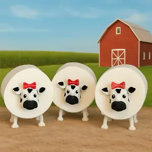 Dairy Cow Toilet Roll Holder - Cute Bathroom Decor Set