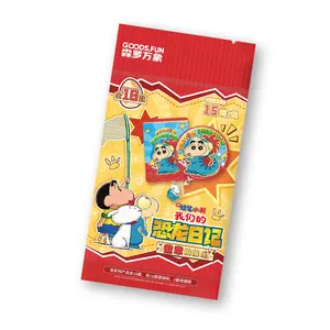 10/12 Packs Crayon Shin-chan Merch Blind Box Collectible Creative Badge Polaroid Cards Japanese Anime CCG TCG
