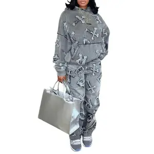 2025 Fashion Clothing Autumn Women's Jogging Sportswear Set Two-Piece Pants Set 2-Piece Women's Hoodie Sweatshirt Jacket Women's Casual Sportswear Set