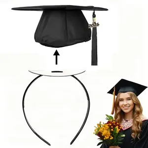 No-Slip Graduation Cap Headband,2 Pcs Comfortable Grad Cap Headband Insert with Eva Foam Sticker, Reliable Grip for All-Day Ceremony, Fits Most Head Sizes