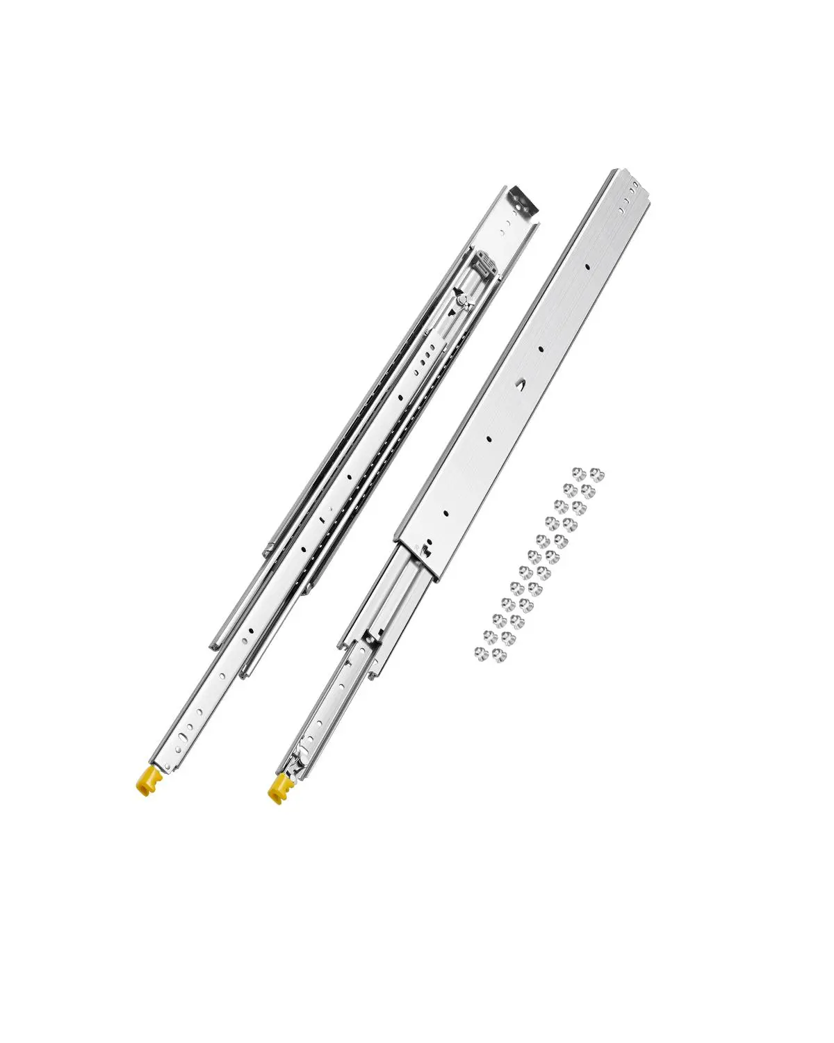 【Summerfinds】VEVOR 1 Pair Full Extension Drawer Slides 18 20 22 28 30 32 36 38 40 44 48 52 56 60 in,500 lbs Load Capacity Locking Drawer SlidesBall Bearing with Lock Side Mount Drawer Slide Rail