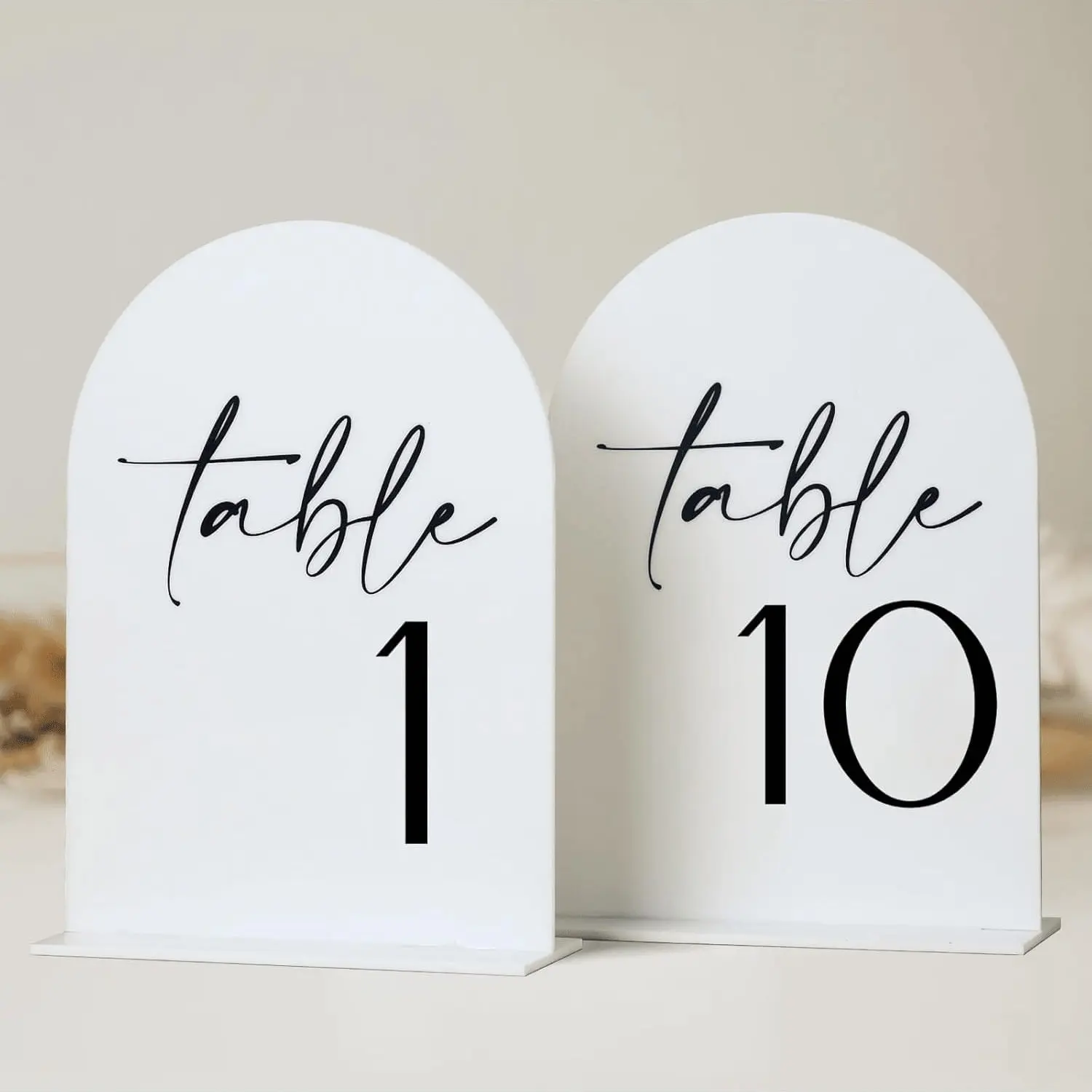 Acrylic Wedding Table Numbers, Seat Cards with Stand, 5inch*7inch, Wedding Signage for Event Decoration, Elegant Party Supplies, Decorations Supplies, Acrylic Signage Plaque
