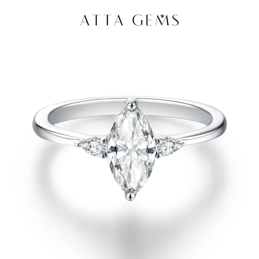Marquise Synthetic Moissanite Ring  1CT D Color VVS1 for Women Anniversary Fine Jewelry Engagement Wedding  R058, Engagement Rings, Rings For Women